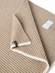 Ребристый шарф Brunello Cucinelli, нейтральный - фото 3