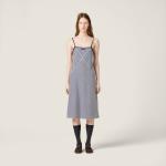 Платье из трикотажа в полоску MIU MIU, белый/синий - фото 2