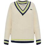 Топ Classic V Neck Knitwear LACOSTE, белый - фото
