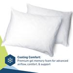 Набор гелевых подушек из пены с эффектом памяти Molecule, 2 шт., белый - фото 2