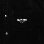 Рубашка Supreme Wide Wale Corduroy Snap Shirt, Black - фото 2