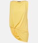 Топ из джерси с драпировкой Peplo Jacquemus, желтый - фото