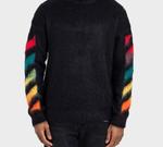 Свитер мужской Off-White с вышивкой, черный / красный - фото 3