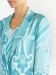 ETRO шелковый блейзер с принтом, синий - фото 5