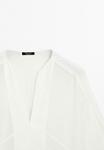 Блуза Massimo Dutti FLOWING GARMENT WITH SEAM DETAILS, White - фото 8
