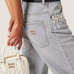 Джинсовые брюки Miu Miu, серый - фото 4