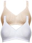 Бюстгальтер без косточек SUSA 2er Pack BH ohne Bügel Topsy Plus, цвет Haut Weiss - фото