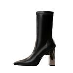 Ботильоны женские 9 см QITUMAUL, Black[Heel Height 9Cm] - фото