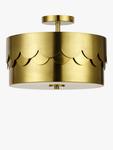 Потолочный светильник Bea Scallop Semi Flush John Lewis, Brass - фото