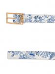Ремень с театральным принтом Versace Coral, синий - фото 4