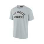 Мужская и женская серая супермягкая футболка Los Angeles Chargers с коротким рукавом Fanatics Signature, серый - фото 3