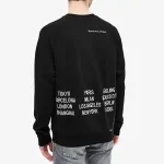 Толстовка Nike Wordl Tour Crew Sweat Logo 'Black', черный - фото 4