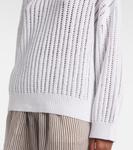 Хлопковый свитер Brunello Cucinelli, белый - фото 5