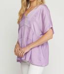 Двухслойный топ Double V - Plus в лавандовом цвете Entro - фото 4