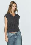 Джемпер Massimo Dutti SLEEVELESS V-NECK, Dark Grey - фото 3