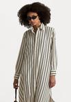 Платье Polo Ralph Lauren STRIPED SILK BLEND SHIRTDRESS, White/Black/Black - фото