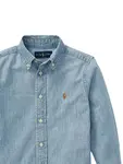 Рубашка с длинными рукавами на пуговицах POLO RALPH LAUREN KIDS, синий - фото 2