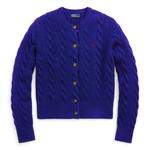 Кардиган с вышитым логотипом Polo Ralph Lauren, синий - фото 3