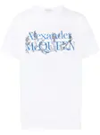 Футболка с логотипом Alexander McQueen, белый - фото