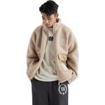 Куртка Mitchell & Ness Branded Sherpa Fleece Jacket 'Off White', бежевый - фото 4