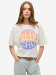 Футболка оверсайз neon rainbow Superdry, белый - фото