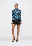 Топ Colourful Rebel NEYO FLOWER TURTLE NECK, Blue - фото 2