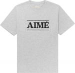 Футболка Aimé Leon Dore Logo Tee 'Silver Mix', серый - фото