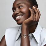 Шарм-подвеска Pandora Moments Pearlescent White Heart Double, серебро/белый - фото 5