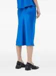 Атласная миди-юбка Agneta Samsoe Samsoe, синий - фото 3