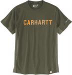 Футболка Carhartt Force Flex Block Logo, оливковый - фото