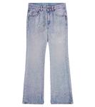 Расклешенные джинсы с логотипом Versace, синий - фото