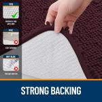 Коврик для ванной Olanly, 92х60 см, черно-вишневый - фото 6