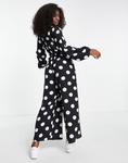 Однотонный комбинезон с завязками и точечным принтом ASOS DESIGN - фото 3