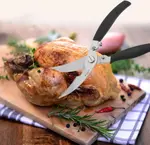 Кувшин для отделения жира WESTMARK, пластик из нержавеющей стали, (набор, 3 шт.), бытовой набор, 1 кувшин для отделения жира, 1 ножницы для птицы, 1 термосоусник Объем 1 л, серебристый/черный - фото 2