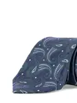 Галстук с узором «пейсли» Kiton, синий - фото 2