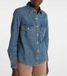 Джинсовая рубашка Noah Veronica Beard, Rebel Blue - фото 6