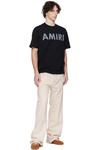 Черная футболка с трафаретом «Amiri» - фото 4