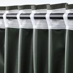 Гардины блокирующие свет Ikea Rosenmandel, 2 шт, 135x300, темно-зеленый - фото 5