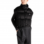 Трансформируемая укороченная пуховая куртка Prada, черный - фото 5