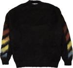Свитер Off-White Diag Brushed Mohair Crewneck Sweater 'Black/Rainbow', черный - фото 2