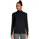 Женский флисовый пуловер с молнией 1/4 Lands End Lands' End, черный - фото 5