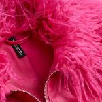 Куртка H&M With A Fluffy Collar, розовый - фото 10