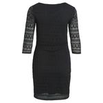 Платье Vila Chikka Lace 3/4 Sleeve, черный - фото 4