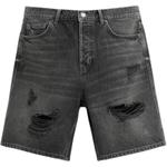 Джинсовые шорты мужские черные Zara, черный - фото 2