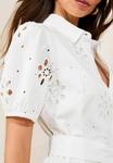 Платье-рубашка PETITE FIT - BRODERIE BUTTON Lipsy, белый - фото 3