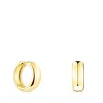 Серьги-кольца Tous Basics, серебро позолоченное - фото