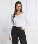 Лонгслив женский Pepe Jeans London хлопковый с V-образным вырезом, белый - фото 3