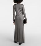 Платье макси из джерси Toteme, Grey Melange - фото 3