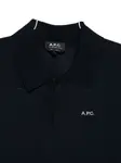 Свитер поло с длинными рукавами A.P.C., синий - фото 3