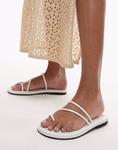 Минималистичные босоножки Topshop Jasper белого цвета - фото